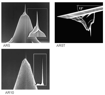 NanoSensors AR-NCH 大长径比轻敲模式AFM探针